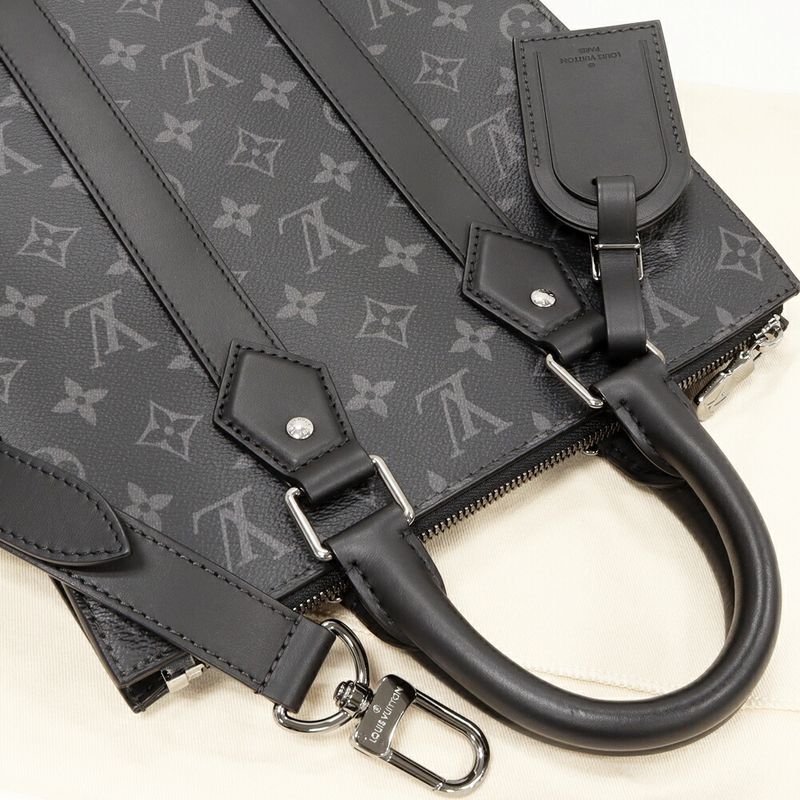 Louis Vuitton Hand Tote Shoulder Bag Monogram Eclipse Sac Plastic Cross 2WAY