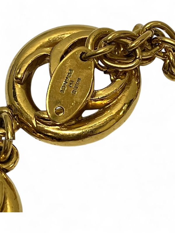 Chanel 1982's Coco Mark Bracelet Unisex Gold