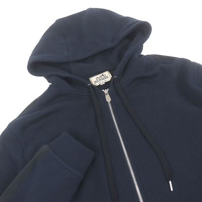 Hermes 20AW Run H Sideline 100% Cotton H Logo Zip Hoodie Navy S Made In Italy