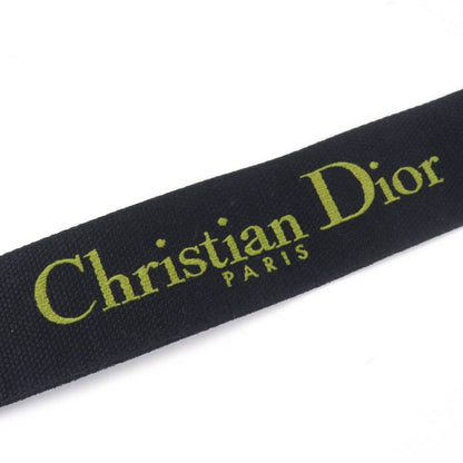 Christian DIOR Canvas Leather Logo Shoulder Strap Multicolor Goldhardware With