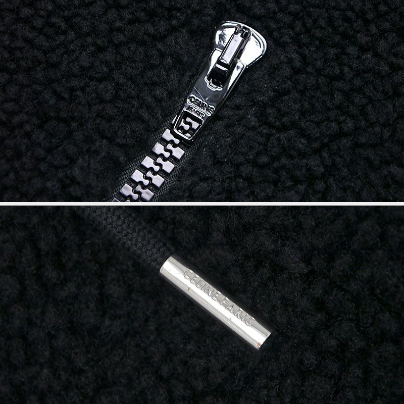 Celine Hood Studded Fleece Jacket 2y906699m Parka