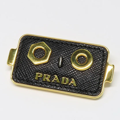 Prada Robot 1pp054 Bag Charm Sapphire Leather Metal Gold Hardware