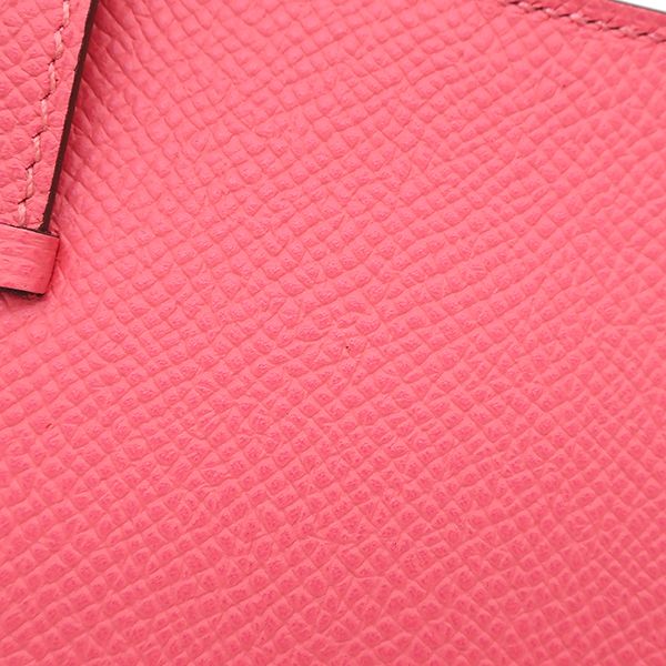 Hermes Long Wallet Bearn Souffle Vaux Epson Rose Azalea Silver Hardware Unused