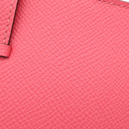 Hermes Long Wallet Bearn Souffle Vaux Epson Rose Azalea Silver Hardware Unused