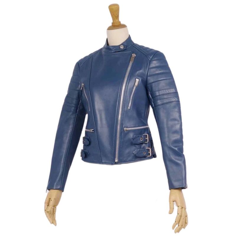 Celine Phoebe Period Leather Jacket Biker Jacket