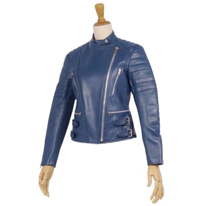 Celine Phoebe Period Leather Jacket Biker Jacket