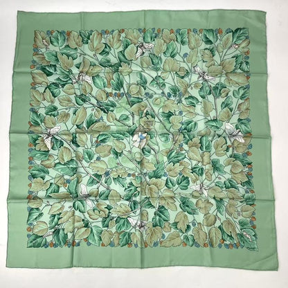 Hermes Carre 90 L'arbre De Soie Silk Tree Mulberry Tree And Silkworm Silk Scarf