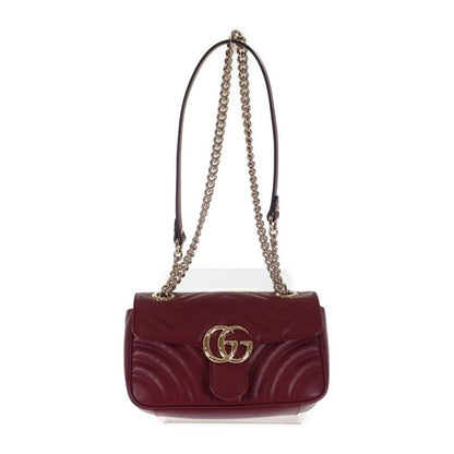 Gucci GG Marmont Mini Shoulder Bag 446744aadpj6207 Leather Rosso Ancora