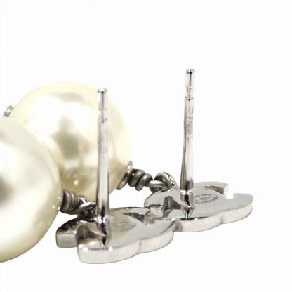 Chanel B19 V Coco Mark Faux Pearl Rhinestone Earrings Branded Accessories