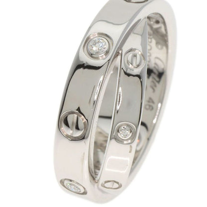 Cartier Be Love 6P Diamond #46 Ring 18K White Gold Ladies