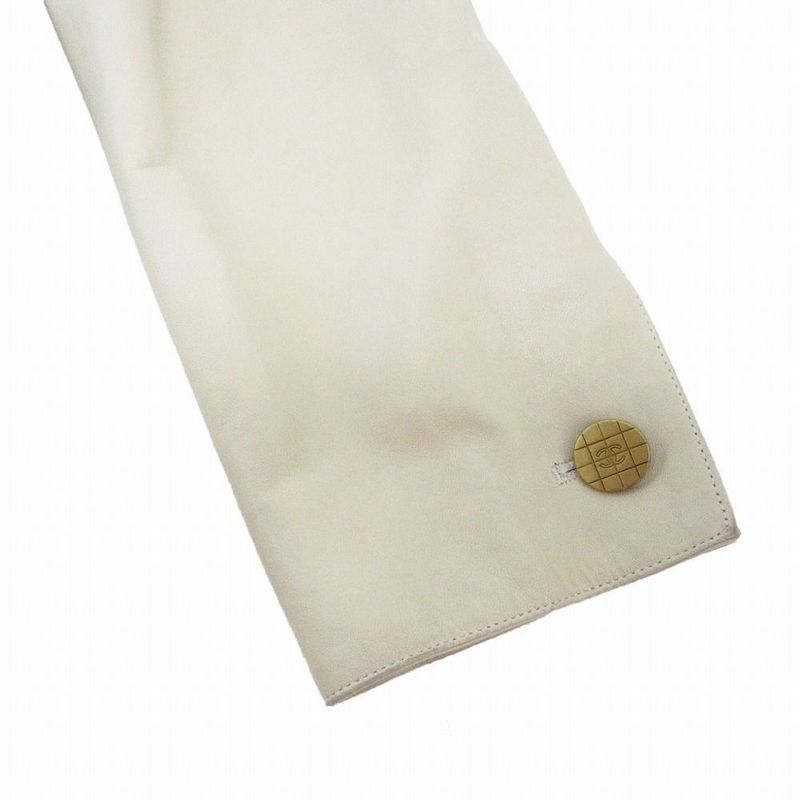 01p Chanel P17593v00923 Leather Double Breasted Chester Coat Coco Logo Gold