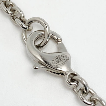 Chanel Cocomark Round Necklace C22c Silver GP Circle