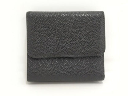 Chanel W Hook Wallet In Caviar Skin Leather Black
