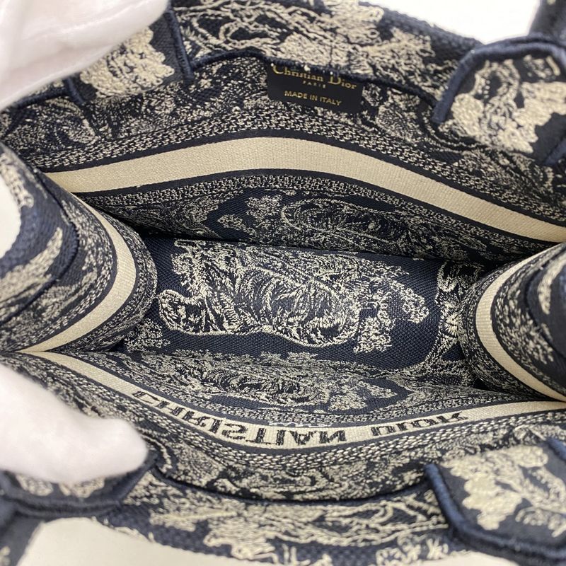 Christian Dior Tote Bag Book Tote Canvas Black Women's