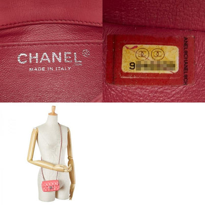 Chanel Mini Matelasse Coco Mark Chain Shoulder Bag Pink Lambskin Ladies Chanel