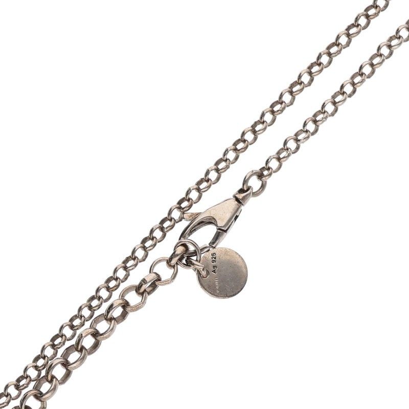 Gucci Ghost REAL Logo Silver Necklace Men's