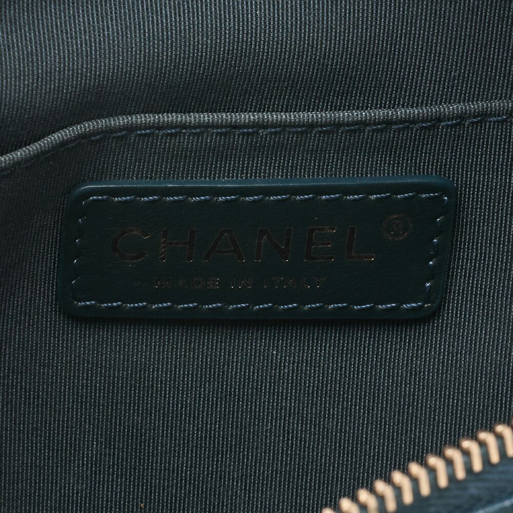 Chanel Waist Bag Matelasse Lambskin With Coco Charm Blue Gold Hardware Ladies
