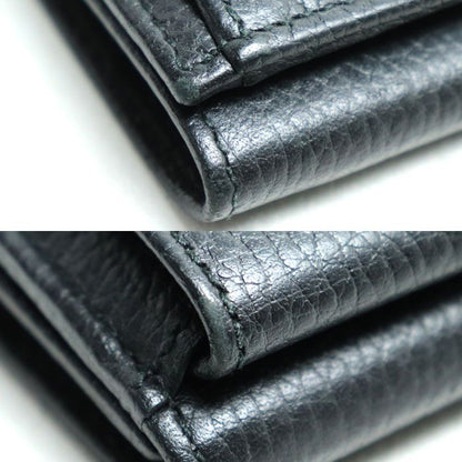 Gucci Petit Marmont Leather Wallet Trifold Wallet Black 523277 Ladies Preowned