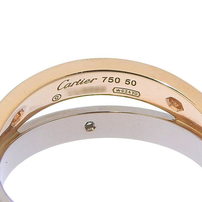 Cartier Be Love 6P Diamond Ring 18K Pink Gold 18K White Gold 750 Pink Gold