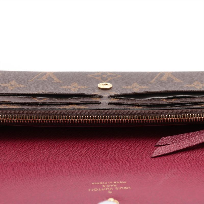 Louis Vuitton Monogram Portefeuille Emilie Zipper Long Wallet M41943 Brown ×
