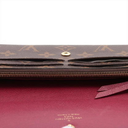 Louis Vuitton Monogram Portefeuille Emilie Zipper Long Wallet M41943 Brown ×