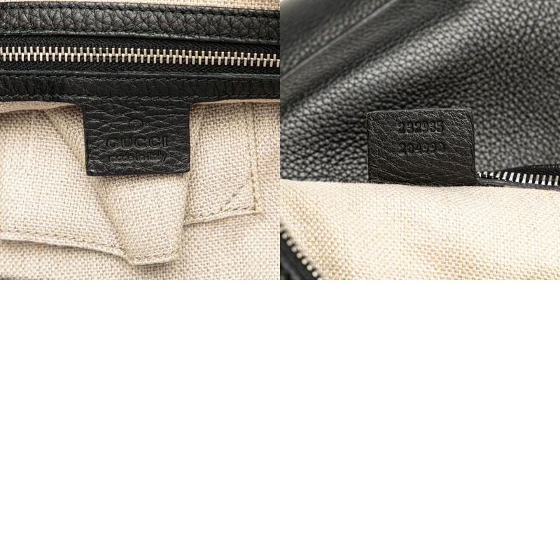 Gucci Interlocking G 232935 Black Leather Women's Gucci