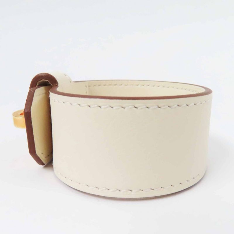 Hermes Kelly Twist PM Rose Gold Hardware Bracelet Swift Nata T2 B Engraved Box