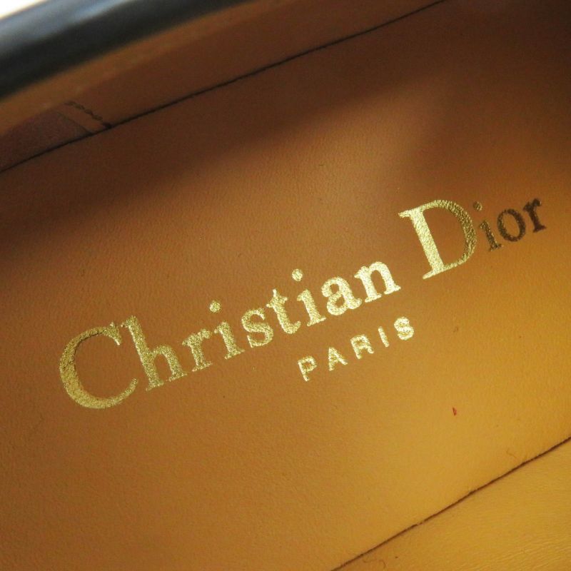 Christian DIOR BOY Leather Loafers Black 35 Women