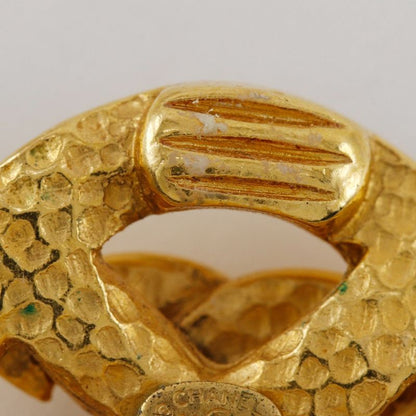 Chanel Coco Mark Vintage Gold Plated 96P Ladies 11.7g Earring