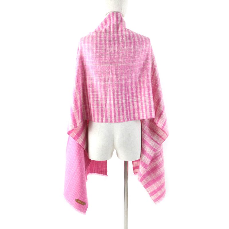 Hermes Jeu De Tissage Jeu De Tissage 100% Cashmere Leather Checked Scarf With