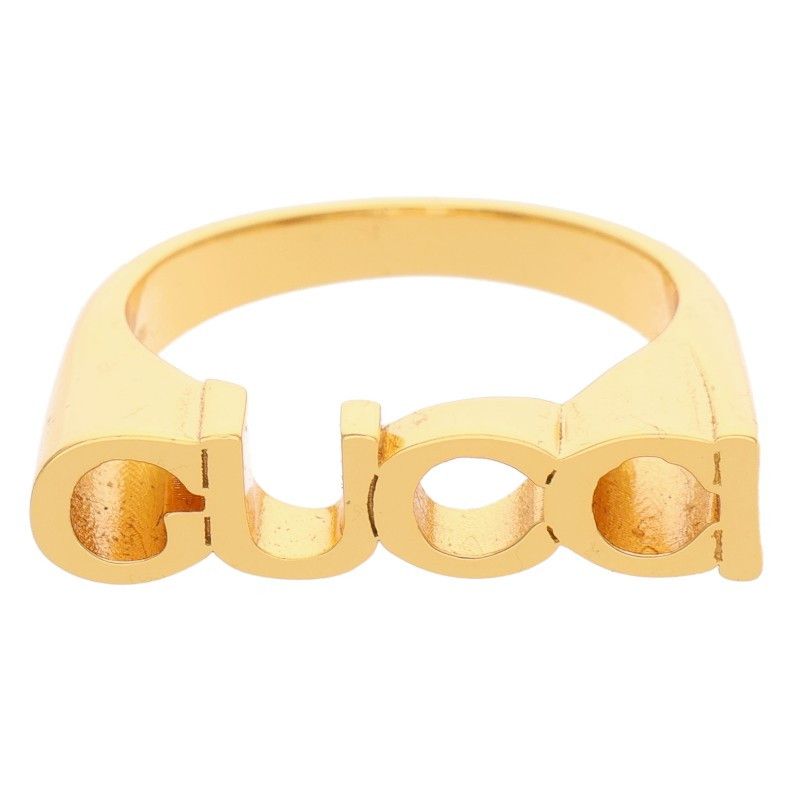 Gucci 773855 Logo Ring Men's M 15.5