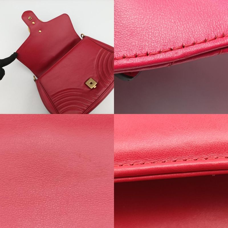 Guccigg Marmont Red Leather 498110 F024930433