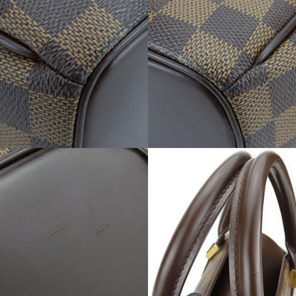 Louis Vuitton Handbags Sariasau N51284 Damier Ebène Brown Gold Hardware LV
