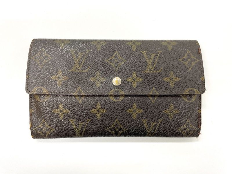 Louis Vuitton Monogram Porte Trésor International Long Wallet M61215 Brown Made
