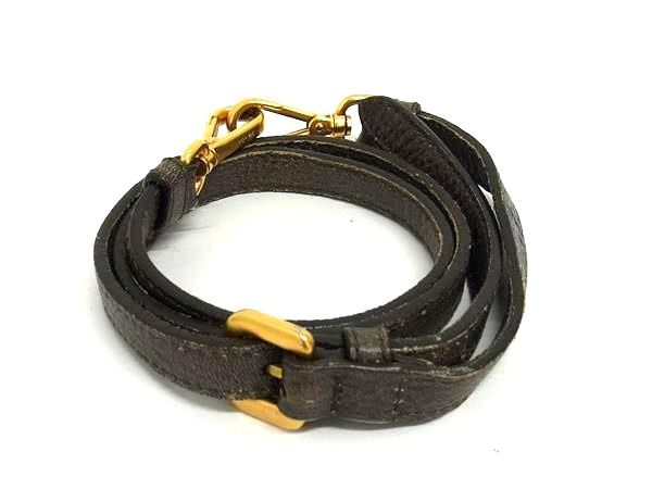 Prada Leather Shoulder Strap For Bag Crossbody Shoulder Men Women Brown Bl8207