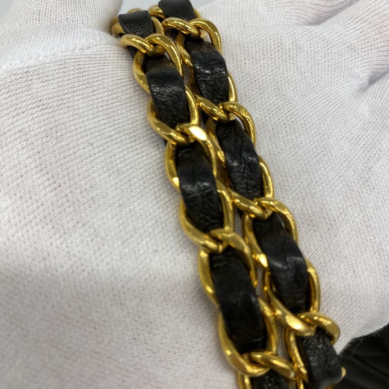 Chanel Shoulder Bag Matelasse / Paris Limited Edition Lambskin Black Gold/silver