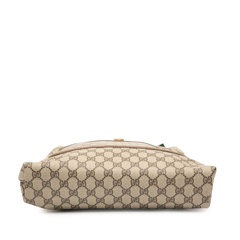 Gucci GG Supreme Sherry Line Tote Bag Shoulder Bag 001080494 Beige Brown PVC