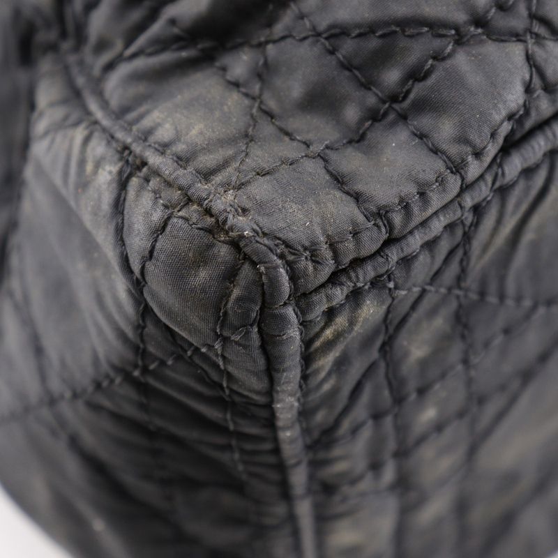 [dior] Christian Dior Lady Dior Canage 2WAY Shoulder Nylon Black Ladies Handbag