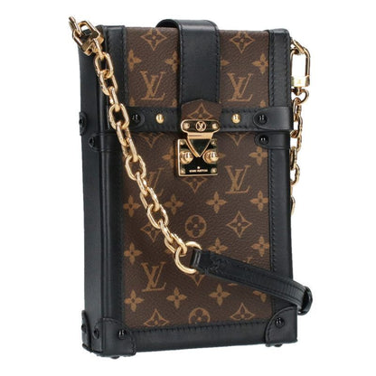 Louis Vuitton M63913 Pochette Trunk Vertical Monogram Chain Shoulder Bag Women