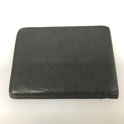 Louis Vuitton Bifold Wallet Portefeuille/multiple Damier Infini N63124 Black