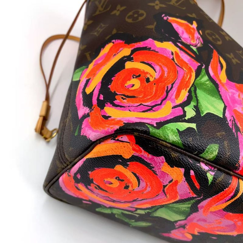 Louis Vuitton Neverfull MM Monogram Rose Monogram Rose Leather X PVC Pink X