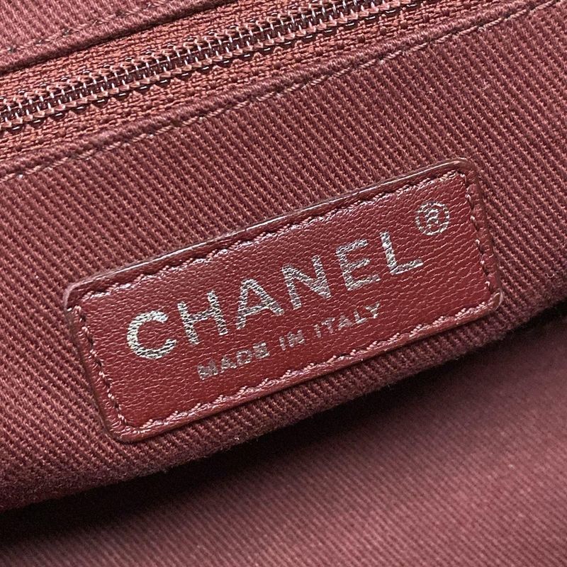 Chanel Shoulder Bag Deauville Beau Ring Bag Bordeaux Chain Shoulder / Silver