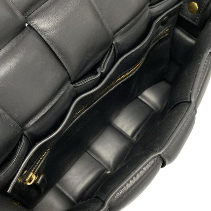 Bottega Veneta Shoulder Bag Padded Cassette Black Lambskin