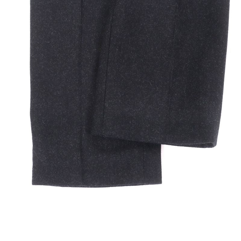 CHANEL P59000 100% Silk Lining Center Press Pants With Logo Button Wool Pants