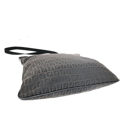 Fendi Shoulder Bag Zucca Pattern Canvas Leather Brown 32ka326
