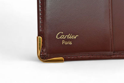 Cartier Fold Wallet Vintage Cartier Men's Wallet Must De Cartier Bordeaux