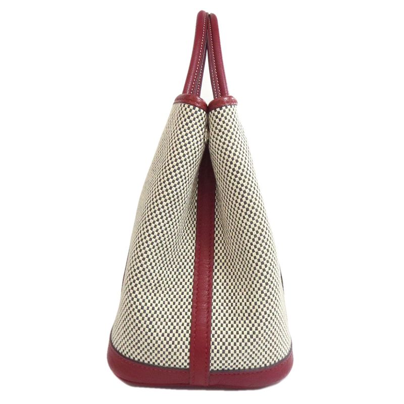 Hermes Garden Party TPM Silver Hardware Tote Bag Canvas Women