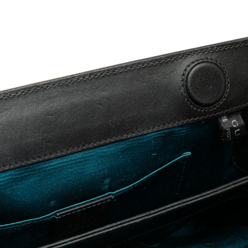 Gucci GG Velvet Ophidia Medium Chain Shoulder Bag 503877 Black Leather Suede