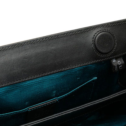 Gucci GG Velvet Ophidia Medium Chain Shoulder Bag 503877 Black Leather Suede