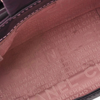 Chanel Shoulder Bag Matelasse Wild Stitch Decacoco Lambskin Purple Silver